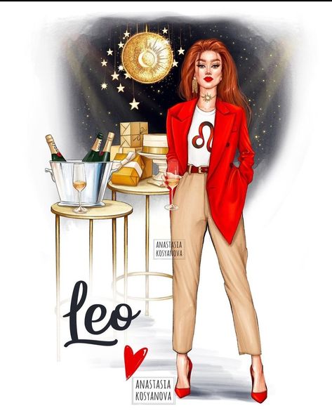 Anastasia Kosyanova, Fire Planet, Sun Color, Zodiac Sign Fashion, Element Fire, Scorpio Moon, Leo Zodiac, Artist Style, Astrology Zodiac