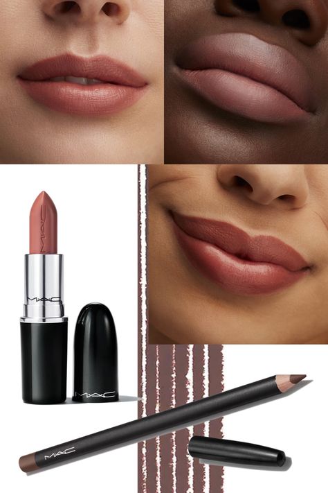 Office Lipstick Shades, Chestnut Lip Liner Mac, Mac Fall Lipstick Colors, Mac Lipstick And Liner Combo, Mac Lip Combinations, Fall Lip Color For Brunettes, Mac Lipstick And Lip Liner Combo, Mac Chestnut Lip Liner Combo, Mac Plum Lip Liner