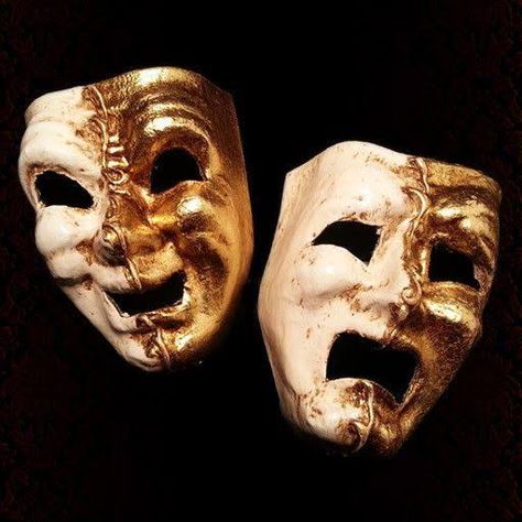 Victory Is Mine, Comedy Tragedy Masks, Art Folio, Drama Masks, Tragedy Mask, Mask Aesthetic, Fantasy Demon, Theatre Masks, Comedy And Tragedy