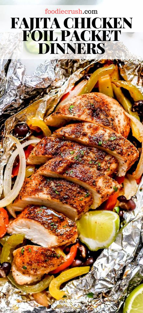 Fajita Seasoning Mix, Chicken Foil Packets, Fajita Chicken, Foil Pack Dinners, Foil Packet Dinners, Foil Pack Meals, Homemade Fajita Seasoning, Foil Dinners, Foil Packet Meals