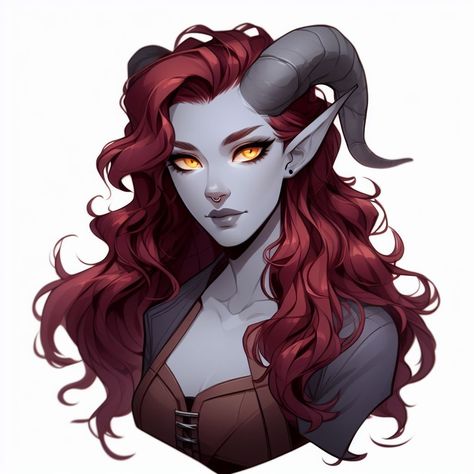 Ai art of Khilis Chthonic Tiefling, Winged Tiefling Female Art, Red Tiefling Woman, Tiefling Rouge, Tiefling Female Character Design, Dnd Tiefling Female, Tiefling Cleric, Female Tiefling, Tiefling Female