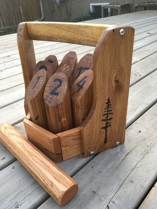 This game is based on a Finnish throwing game which consists of 12 numbered sticks and one throwing stick. It is a very easy game to learn and can be enjoyed by... Diy Wooden Games, Throwing Games, Diy Yard Games, Outside Games, Fun Outdoor Games, Painted Pots Diy, Wood Games, Outdoor Games For Kids, Garden Games