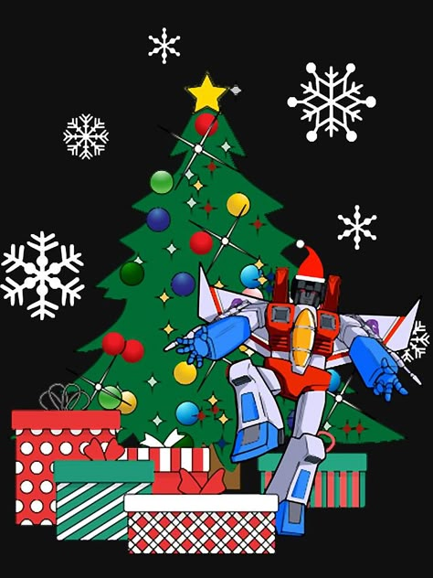 Transformers Christmas Art, Christmas Transformers, Transformers Christmas, Christmas Robot, Optimus Prime Art, Transformers Starscream, Transformers 4, School Doors, Holiday Knits