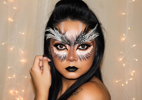 Owl Makeup, Bird Makeup, Animal Makeup, Owl Costume, Makeup Cc, Bird Costume, Smink Inspiration, Diy Costume, Stage Makeup