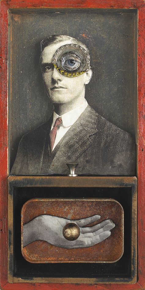 Love this sardine can as an isolated piece within the larger work. Kass Copeland | Assemblage Box Assemblage, Joseph Cornell, 3d Collage, Chicago Artists, Shadow Box Art, Found Object Art, Found Art, Assemblage Art, Found Object