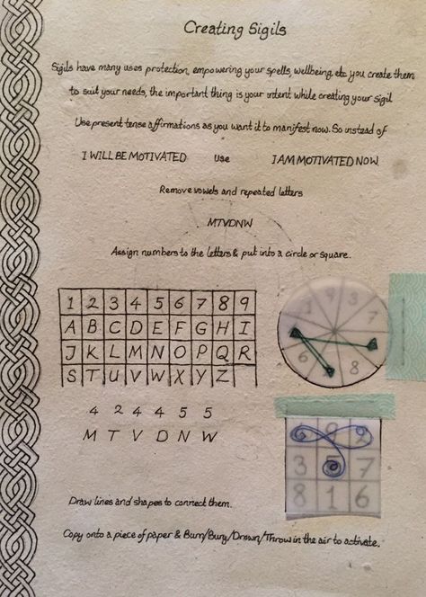 Creating Sigils, How To Make Sigils, Witch Symbols, Magia Das Ervas, Wiccan Magic, Grimoire Book, Wiccan Witch, Eclectic Witch, Wiccan Spell Book