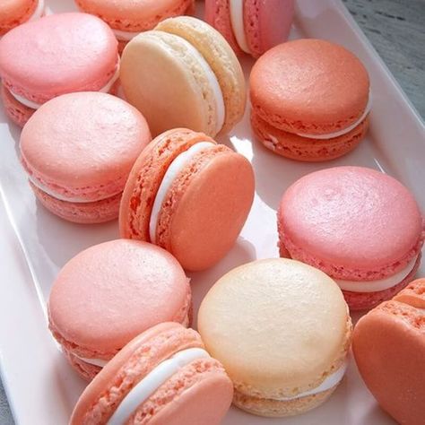 Peachy Aesthetic, Kue Macaroon, French Macarons Recipe, Vanilla Macarons, Pink Vanilla, Banoffee Pie, Peach Aesthetic, Macaroon Recipes, Macaron Recipe