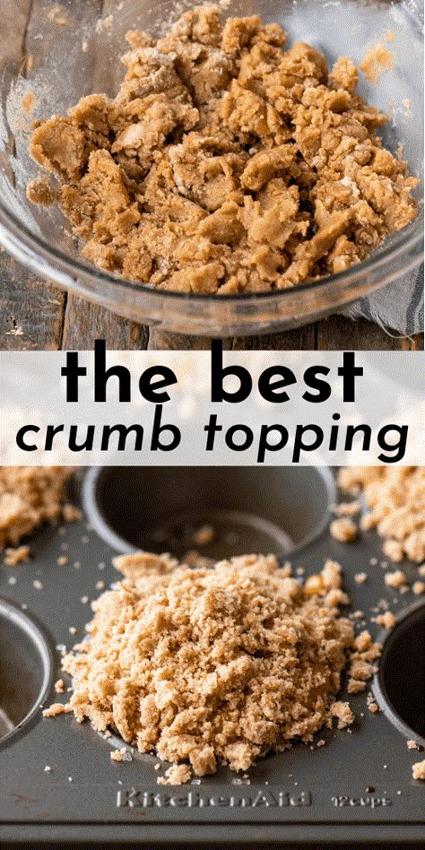 Over years of making muffins, I have perfected this crumb topping recipe. Add this to any muffin, bread, cake or pie! This streusel topping is sweet, crunchy, and will elevate anything you add it to. Keep reading for my best tips for crumb topping perfection! Crumb Cake Topping Recipe, Crumb Topping For Muffins, Easy Graham Cracker Crust, Strudel Topping, Crumb Cake Topping, Streusel Topping For Muffins, Making Muffins, Baked Fruit Desserts, Crumb Topping Recipe