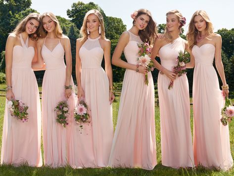 #camillelavie Blush Maid Of Honor Dress, Bridesmaid Dresses Pink Blush, Pink Bridesmaids Dresses, Blush Bridesmaid Dresses Long, Blush Pink Bridesmaids, Blush Pink Bridesmaid Dresses, Wedding Guest Gowns, Cheap Bridesmaid, Bridesmaid Dresses Boho