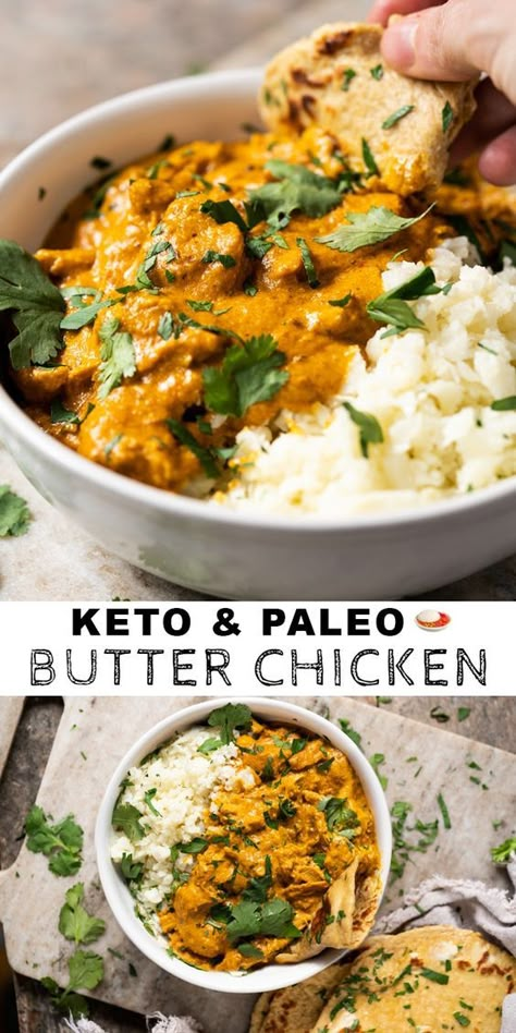 Butter Chicken Keto, Paleo Butter Chicken, Keto Butter Chicken, Chicken Keto, Boiled Egg Diet Plan, Paleo Low Carb, Diner Recept, Keto Vegan, Low Carb Diets