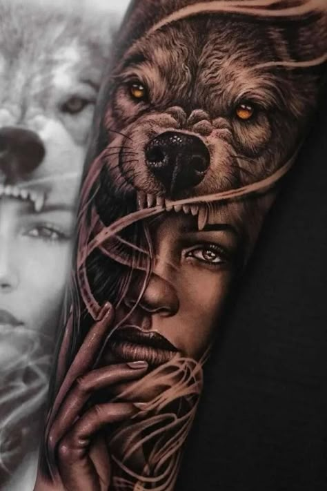 Left Arm Tattoo, Left Arm Tattoos, Men Tattoos Arm, Tattoos Arm Sleeve, Masculine Tattoos, Thigh Tat, Wolf Tattoo Sleeve, La Tattoo, Wolf Warriors