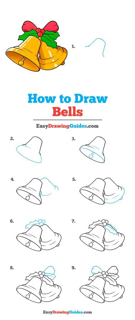 Bells Drawing Lesson. Free Online Drawing Tutorial for Kids. Get the Free Printable Step by Step Drawing Instructions on https://easydrawingguides.com/how-to-draw-bells/ . Christmas Bells Drawing, Christmas Orniments, Easy Drawing Guides, Drawing Guides, Drawing Lesson, Easy Drawing Tutorial, Drawing Tutorials For Kids, Christmas Preparation, Drawing Tutorial Easy