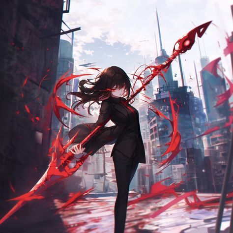 Oc Pictures, Shirou Emiya, Epic Drawings, Modern Futuristic, Anime Devil, Female Fighter, Female Character Concept, Painting Art Lesson, Fantasy Images