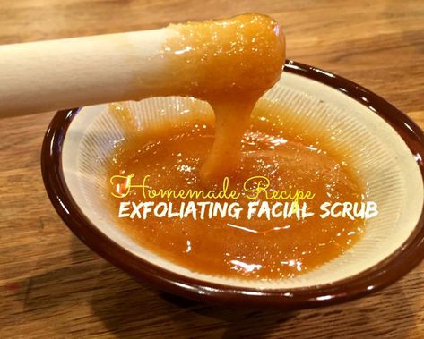 Homemade Face Exfoliating Scrub, Facial Scrubs Homemade, Homemade Exfoliating Scrub, Diy Exfoliating Face Scrub, Exfoliating Scrub Diy, Natural Exfoliating Scrub, Homemade Face Scrub, Facial Scrub Recipe, Homemade Facial Scrub