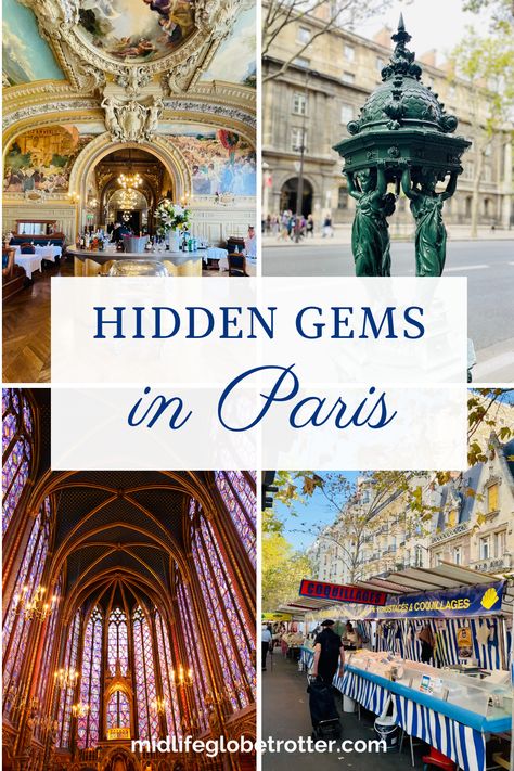 Enjoy the lesser-known wonders of Paris with this guide to hidden gems. Enchanting spots that locals adore. Explore the Paris attractions that aren't as well-known but just as special. A curated list of Paris best-kept secrets away from the crowds. Great if it's your first visit or tenth. Tips for exploring Paris including why you should buy the Paris Museum Guide (skip the lines 🤫) and what to book ahead. Unique Paris Things To Do, Paris What To Do, Hidden Paris, Paris Trip Ideas, Paris Best Places, Paris Places To Visit, Paris Spots, What To Pack For Paris, Paris Nightlife