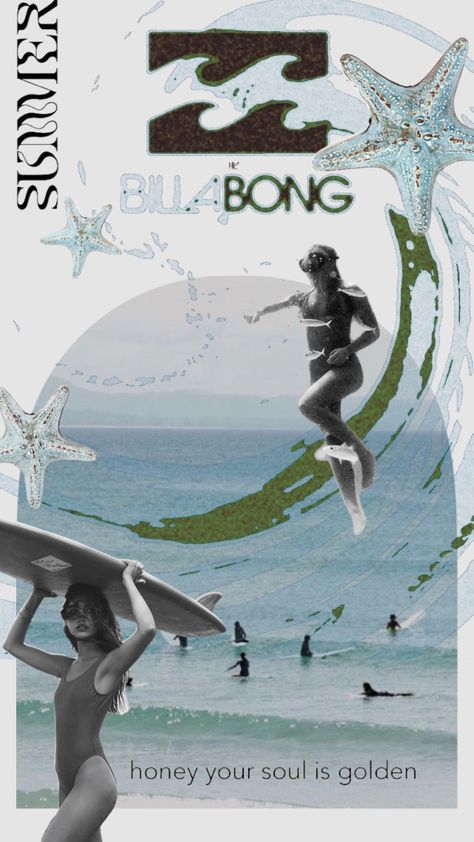 #surf #surfer #surfergirl #surfing #surfingaesthetic #oceanaesthetic #aesthetic #summer #beachgirl Surfer Poster Art Prints, Vintage Surf Magazine Covers, Early 2000s Surfer Aesthetic, Surfing Graphic Design, Surfer Collage, 90s Surfer Aesthetic, Retro Surf Aesthetic, Beach Surf Aesthetic, Billabong Aesthetic