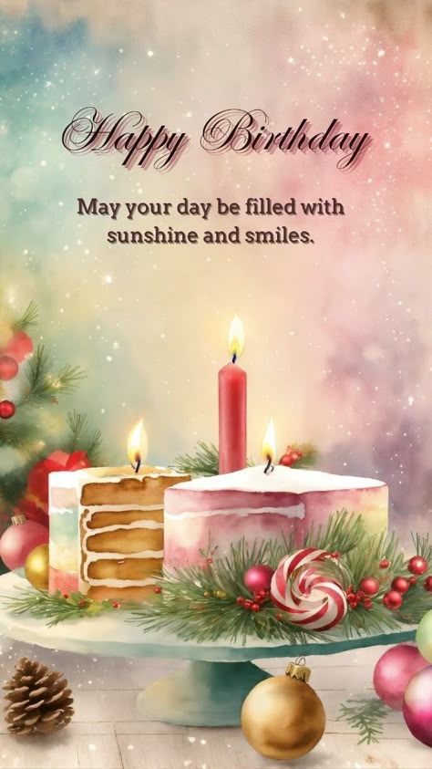 Happy Christmas Birthday Wishes, Happy December Birthday Wishes, Happy Birthday Christmas Images, December Birthday Wishes, Winter Birthday Wishes, Happy December Birthday, Happy Birthday December, Thoughtful Birthday Wishes, Beautiful Birthday Images