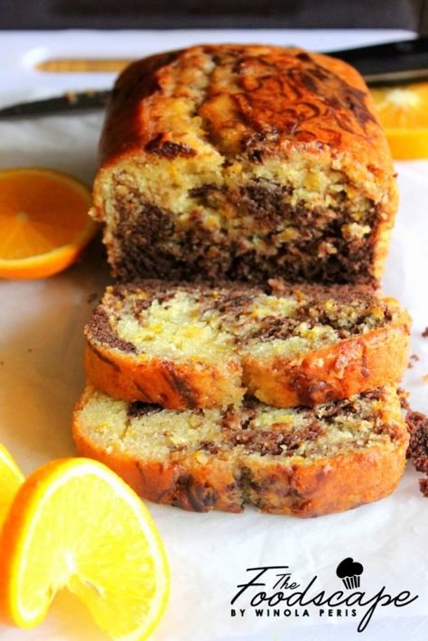 Date And Walnut Cake, Chocolate Marble Cake, Kek Lapis, Future Chef, Marble Cake Recipes, Fruit Lunch, Orange Chocolate Cake, Orange Cake Recipe, Orange Chocolate