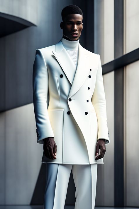 All White Outfit Men Formal, Fashion Designer Photoshoot, Balenciaga Photoshoot, Haute Couture Men, Male Couture, Male Formal Wear, Mode Queer, Male Suits, Kinfolk Magazine