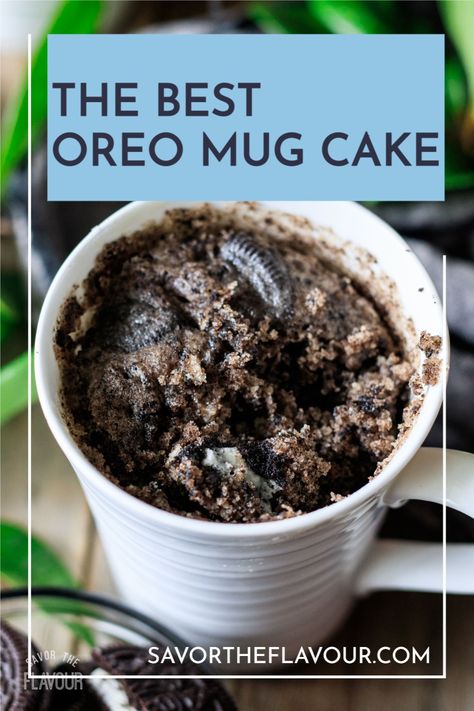 1 Cup Microwave Dessert, Quick Oreo Dessert Recipes, Oreo Cake In A Cup Microwave, Quick Oreo Mug Cake, Chocolate Oreo Mug Cake, Oreo Cake In Cup, Oreo Mug Cake Recipes Microwave, Microwave Oreo Dessert, Mug Cake Recipe Oreo