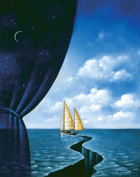 Rafal Olbinski, Surrealism Artwork, Surreal Art Painting, Optical Illusion Paintings, Christian Schloe, Arte Van Gogh, Company Logos, Summer Painting, Occult Art