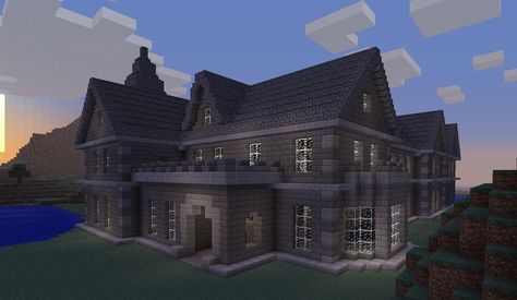 Mount Falcon Manor House in Minecraft « Minecraft Minecraft Cool, Minecraft Houses For Girls, Minecraft Houses Xbox, Minecraft Houses Survival, Minecraft Mansion, Stone Mansion, Minecraft Houses Blueprints, Minecraft House Tutorials, Minecraft Videos