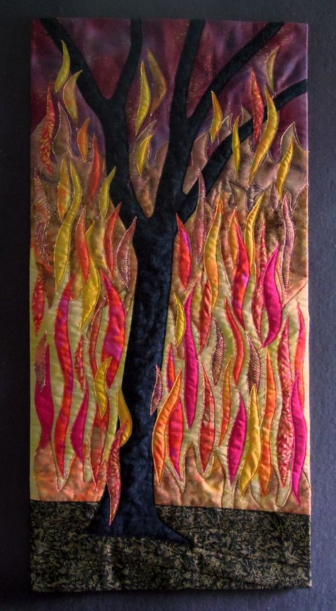 Fire Designs, Applique Quilt, Fire And Ice, Applique Quilts, Quilt Pattern, Art Quilts, Fiber Art, Quilt Patterns, Quilting