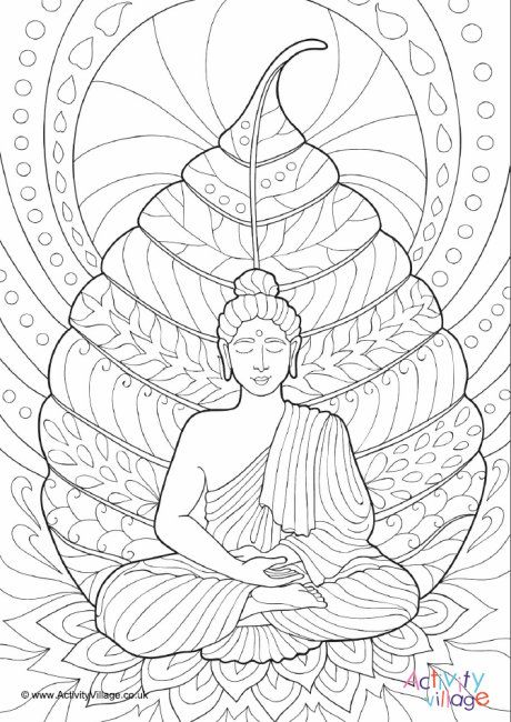 Buddha colouring page 2 Buddha Drawing, Buddha Painting Canvas, Buddha Art Drawing, Buddha Art Painting, Mandala Art Lesson, Buddha Painting, Madhubani Art, Mandala Artwork, Madhubani Painting