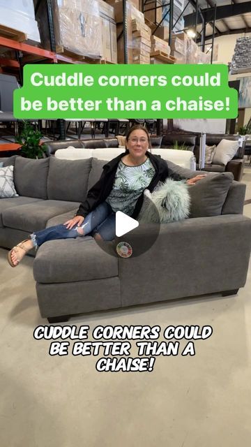 International Furniture on Instagram: "Cuddle corners could be better than a chaise!  A great option for sectionals and sofas when a standard chaise just won’t work or you want something a bit more extraordinary. #cuddlecorner #chaise #sectional #yxelocalbusiness #yxefurniture" Right Facing Chaise Sectional, Rounded Chaise Sofa, Couch With Cuddler And Chaise, Sofa Chaise Living Room Ideas, Overseized Chaise Sectional, Couch Cuddler Chaise, Cuddle Sofa, Corner Sofa Chaise, Corner Sofa