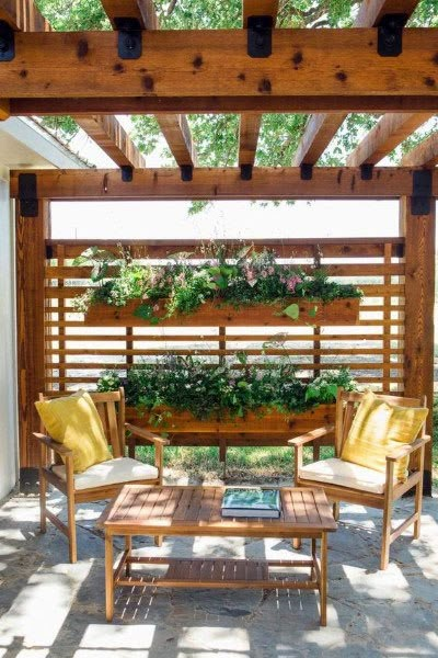 Small Pergola, Deck Privacy, Building A Pergola, Pergola Design, Wooden Pergola, Backyard Pergola, Pergola Kits, Pergola Plans, Diy Pergola