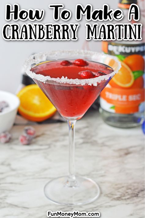 Cranberry Vodka Recipe, Vodka Recipes Easy, Martini Classic, Best Martini Recipes, Cranberry Martini, Cranberry Juice And Vodka, Holiday Martinis, Martini Recipes Vodka, Xmas Drinks