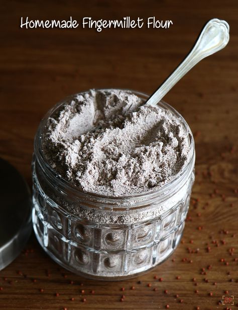 homemade ragi flour Ragi Recipes, Make Flour, Ragi Flour, How To Make Flour, Solids For Baby, Powder Recipe, Indian Kitchen, Dry Well, Flour Recipes