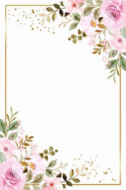 Flower Background Design, Wedding Card Frames, Wedding Invitation Background, Floral Cards Design, Flower Graphic Design, Floral Stationery, Invitation Background, Floral Border Design, Flower Invitation