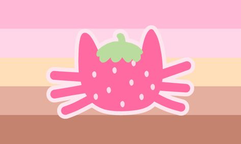 Neogender Flags, Cat Gender, Neo Pronouns, Xeno Flags, Xeno Genders, Strawberry Cat, Xenogender Hoard, Gender Pronouns, Gender Flags