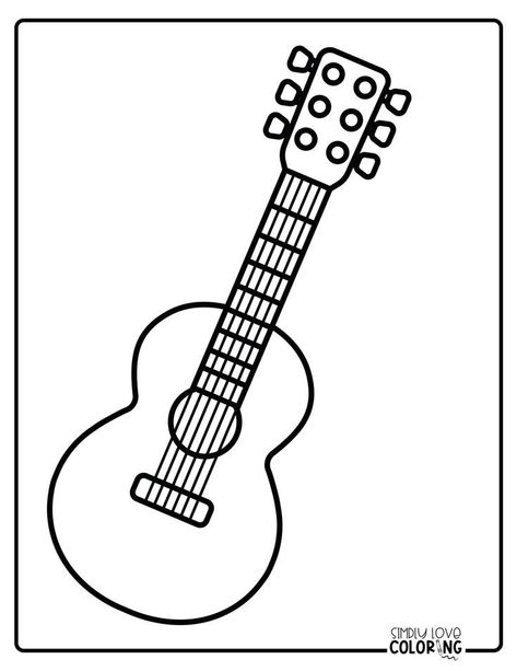 Music Coloring Pages, Guitar Kids, Music Worksheets, Music Appreciation, Bird Coloring Pages, Music Coloring, Fun Printables, Preschool Christmas, Beautiful Music