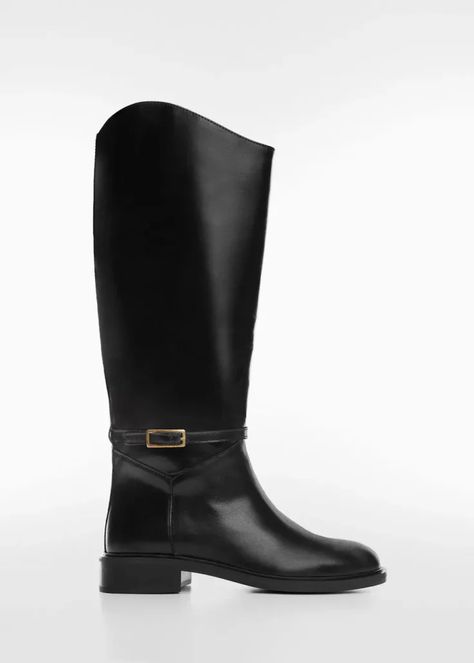 Mango Outlet, Leather Boots Women, Biker Boots, Boots Outfit, Leather Flats, Top Trends, Knee High Boots, Leather Shoes, Leather Boots