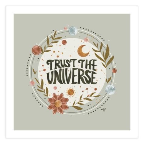 Trust The Universe, Find Peace, Mini Canvas, Mustard Seed, Spiritual Art, Artsy Fartsy, Soul Food, Wall Collage, The Universe