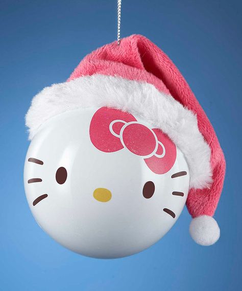 Look at this Hello Kitty Santa Hat Ornament on #zulily today! Lightbulb Crafts, Geeky Christmas, Character Ornaments, Pink Santa Hat, Hello Kitty Christmas Tree, Snow Balls, Diy Hello Kitty, Hello Kitty Crafts, Kitty Christmas