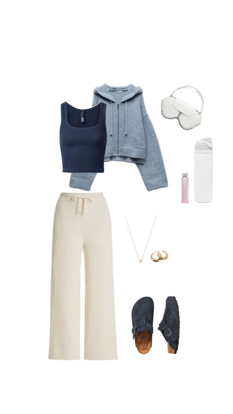 Comfy outfit Scandinavian style Copenhagen trendy outfit aesthetic Dior lip oil airpod max grey bandit pants skims tank Aesthetic Dior, Dior Lip Oil, Grey Bandit, Airpod Max, Dior Lip, Comfy Outfit, Trendy Outfit, Outfit Aesthetic, Lip Oil