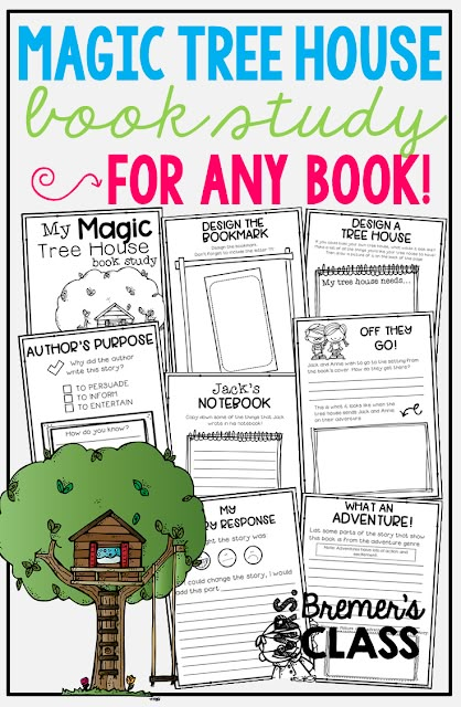 Magic Tree House Book Activities, Tree Writing Activities, Book Study 2nd Grade, Magic Tree House Classroom Theme, Magic Tree House Comprehension Questions Free, Magic Tree House Activities Free, Magic Treehouse Activities, Magic Tree House Lessons, The Magic Treehouse