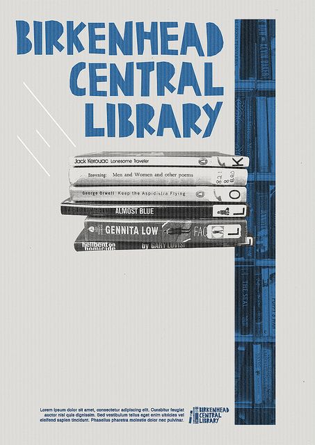 Library Poster Design Ideas, Book Club Poster Design, Library Graphic Design, Library Typography, Book Launch Poster Design, Library Poster Design, Event Poster Design Layout, Library Branding, Modern Bookshelf Design