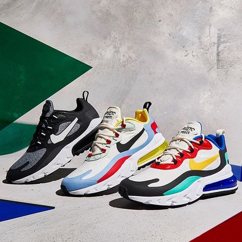 Nike Airmax 270 React, Shoes Reference, Jordan 1 Off White, Couple Sneakers, Sneaker Heads, Nike Air Max 270 React, Holy Chic, Air Max 270 React, 270 React