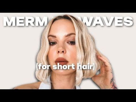 PERFECT MERMAID WAVES FOR SHORT HAIR - Easy Step-by-Step Flat Iron Tutorial for Wavy Bobs - YouTube Flat Iron Tutorial, Murphy Bedroom, Waves For Short Hair, Hair Step By Step, Mermaid Shorts, Short Hair Waves, Mermaid Waves, Kevin Murphy, Wavy Bobs