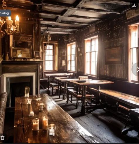 Inn Aesthetic Medieval, Tavern Party, Tavern Aesthetic, Fantasy Cafe, Medieval Interior, Valley Aesthetic, Tavern Decor, Medieval Tavern, Old Tavern