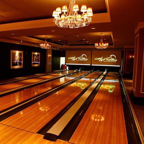 Indoor Bowling Alley, Home Bowling Alley, Replace Light Fixture, Home Game Room, Game Room Basement, Bowling Balls, Man Cave Home Bar, Bowling Alley, Entertainment Room