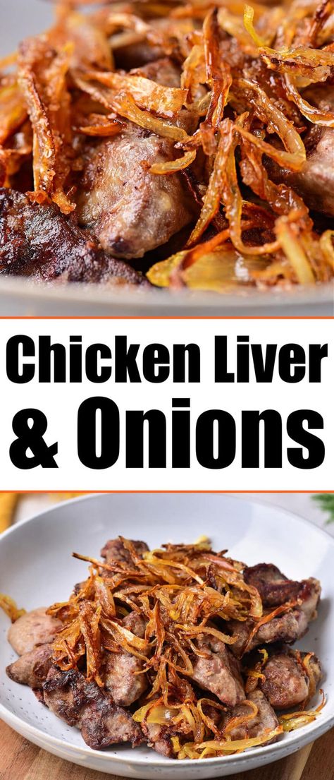 Chicken liver recipe on stove, in air fryer, or in slow cooker is here. Make with fried caramelized onions for dinner or low carb protein packed side dish. Smoked Chicken Livers, Sauteed Chicken Livers, Chicken Livers Recipe, Livers Recipe, Low Carb Fried Chicken, Fried Chicken Livers, Chicken Liver Recipes, Organ Meat, Liver And Onions