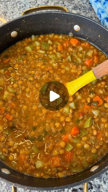 Alfredo Garcia on Instagram: "Sopa de Lentejas (Lentil Soup) 🍲 This soup can easily be made vegetarian by subbing the chicken broth for veggie broth & made vegan by using a vegan queso fresco for garnish! How do you make your lentil soup?   #freddsters #foodie #cooking #lentilsoup #sopadelentejas #soup #vegetarian #vegan #lent #mexican #sopita" How To Make Lentejas, Lentil Soup Videos, Lentejas Mexicanas Recipes, Mexican Sopita, Mexican Lentil Soup Recipe, Alfredo Garcia, Vegan Queso, Vegetarian Soups, Soup Vegetarian