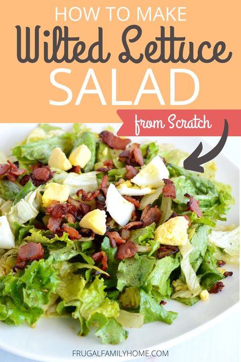 Wilted Lettuce Recipe, Wilted Lettuce Salad, Lettuce Recipe, Southern Salad, Warm Bacon Dressing, Salad Recipes With Bacon, Hot Bacon Dressing, Lettuce Salad Recipes, Lettuce Recipes