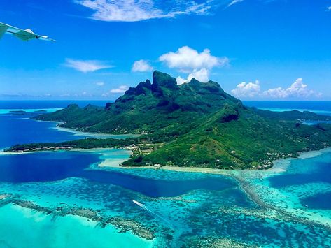 The Amazing Aerial View of the Paradise Bora Bora Island, French Polynesia Bora Bora Island, Outdoor Vacation, Paradise On Earth, Beaches In The World, Paradise Island, Palawan, Island Travel, French Polynesia, Island Resort