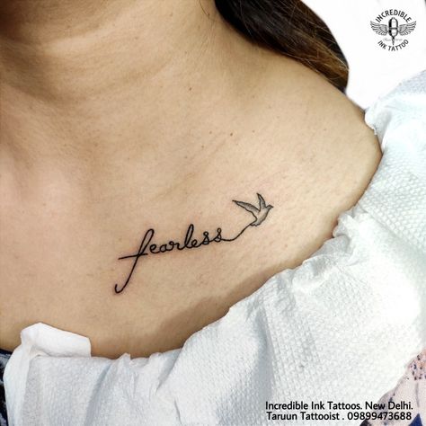 #fearless #fearlesstattoo contact us for Tattoos 09899473688 Be Fearless Tattoo, Fearless Tattoos For Women, Fearless Tattoo Ideas, Unique Christian Tattoos, Fearless Tattoo, Tattoos 2022, Anklet Tattoos, Faith Tattoo, Meaningful Tattoos For Women